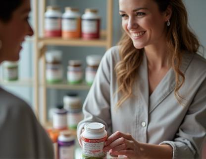 Dietitian recommending supplements